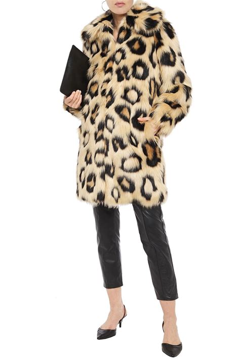 michael kors faux fur leopard jacket|Leopard Print Faux Fur Jacket .